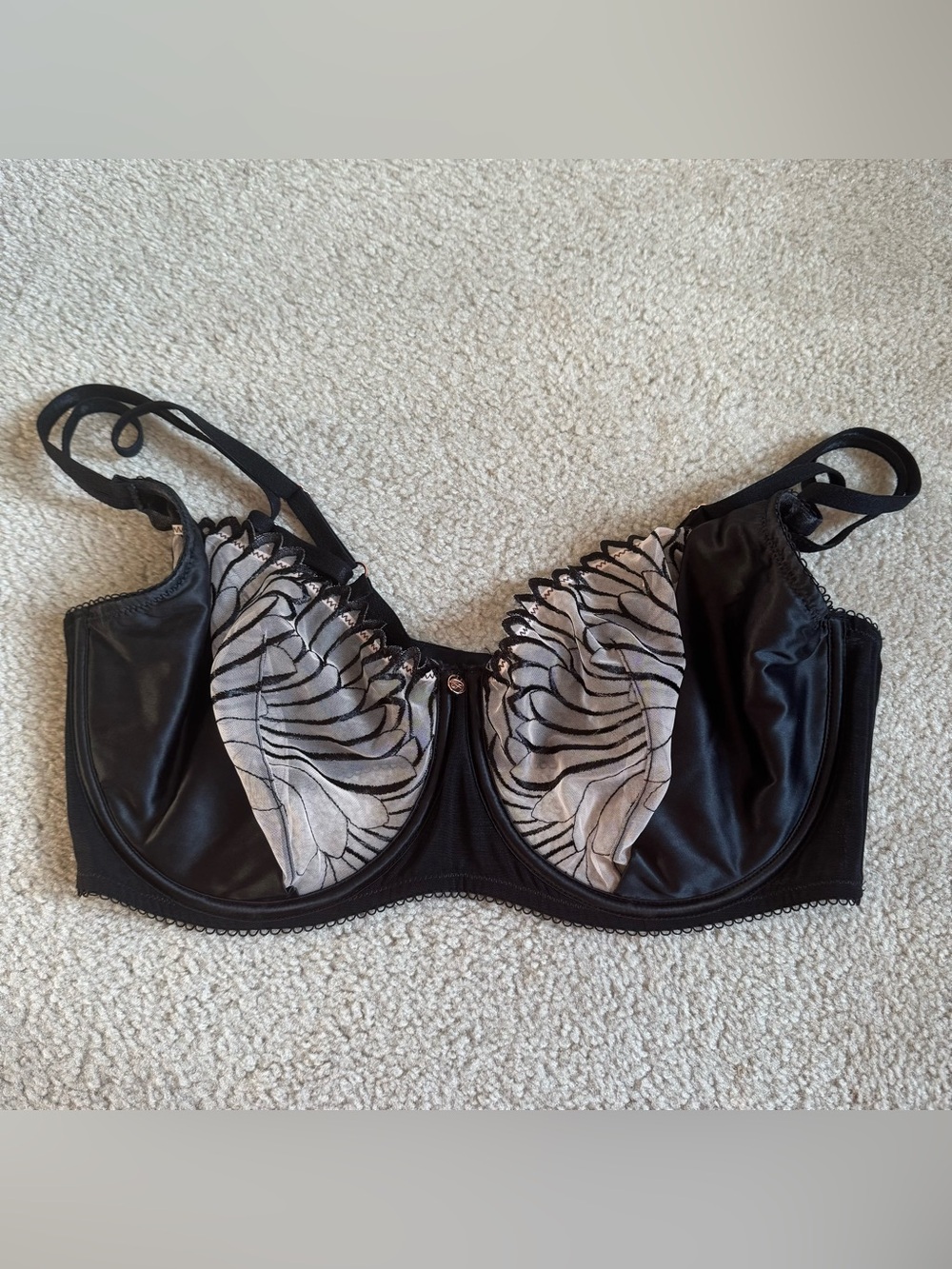 Scantilly by Curvy Kate Tattoo Black Fallen Angel Underwire Balcony Bra